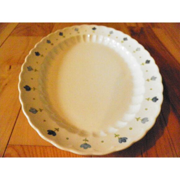 Vernon Ware by Metlox Platter 13 1/2” True Blue hand Painted Vintage - Picture 7 of 10